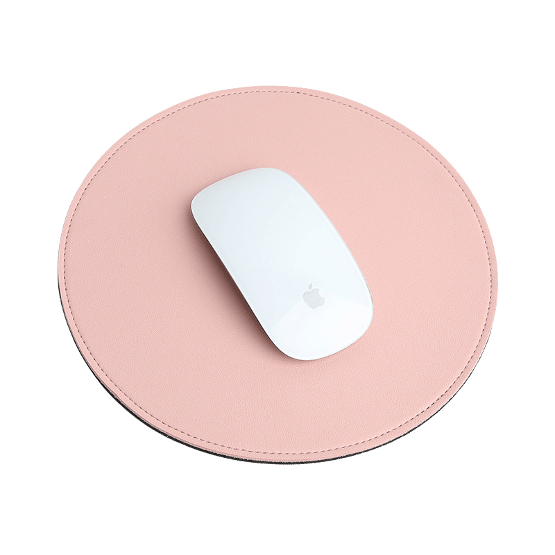 Thickened PVC Desk Mat Antislip Cute Round Mouse Mat Rubber Base Small Mouse Pad