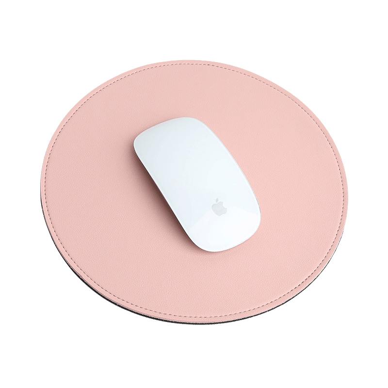 Thickened PVC Desk Mat Antislip Cute Round Mouse Mat Rubber Base Small Mouse Pad