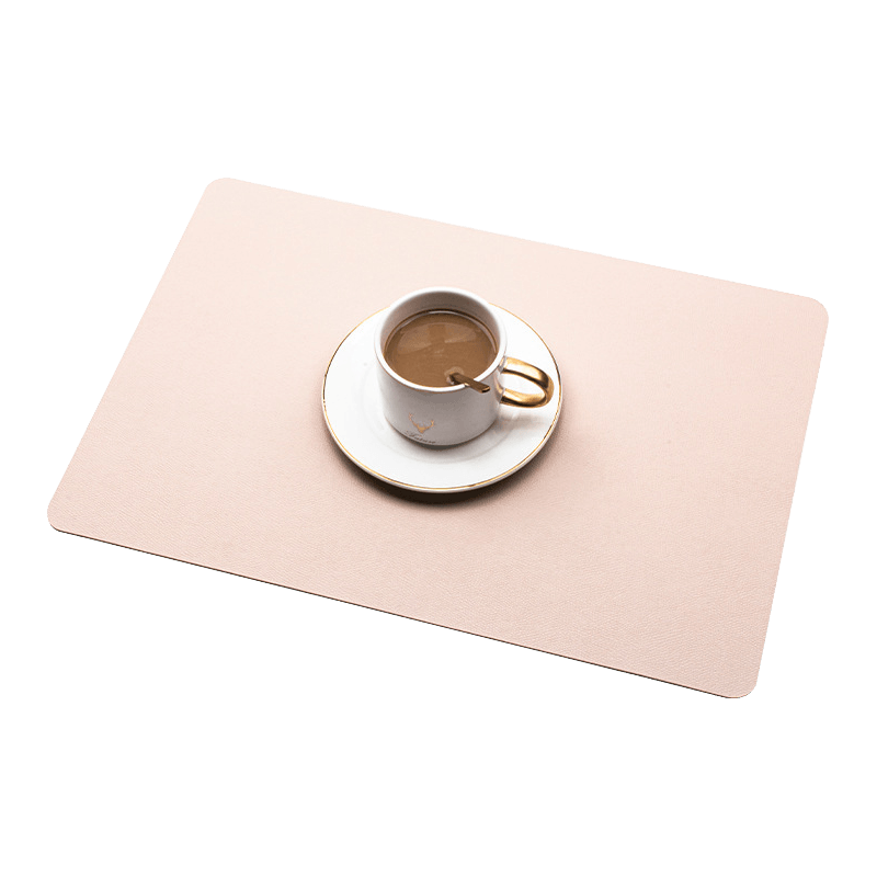 Double Layer Leather Mats Heat Resistant Easy to Clean Wipeable Waterproof Table Mat