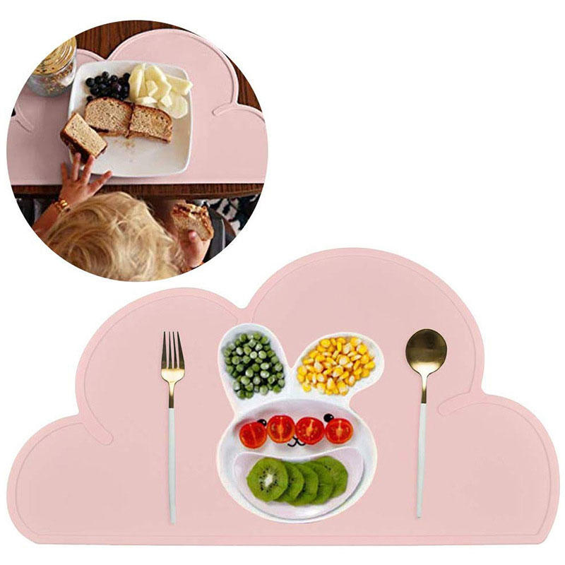 Cloud Shape Silicone Table Mat Food Grade Mats Reusable Placemat for Baby